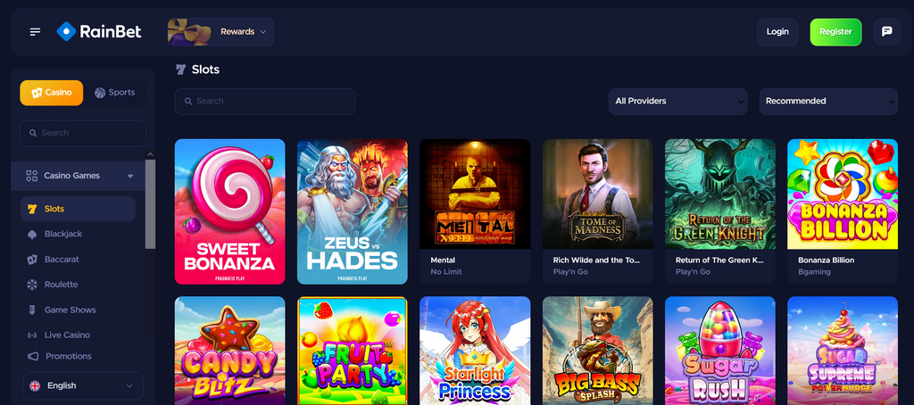 Rainbet Casinò 2026 - Premi, Giochi e Recensioni